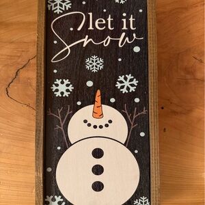 Handmade 12x6 Snowman Sign (NEW)